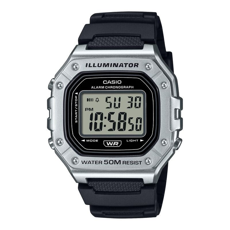 Casio Classic W218HM-7AV Black quartz resin watch
