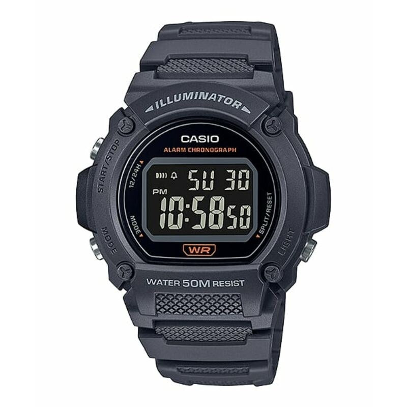 Casio Classic W219H-8BV Black quartz resin watch