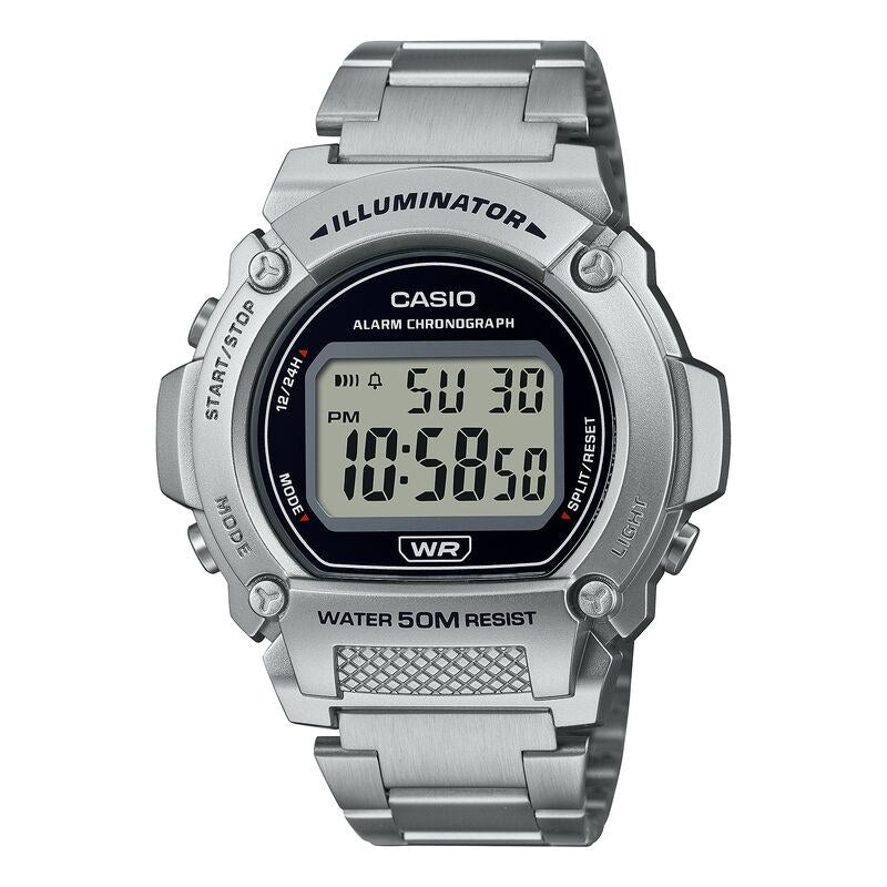 Casio Classic W219HD-1AV Silver quartz resin watch